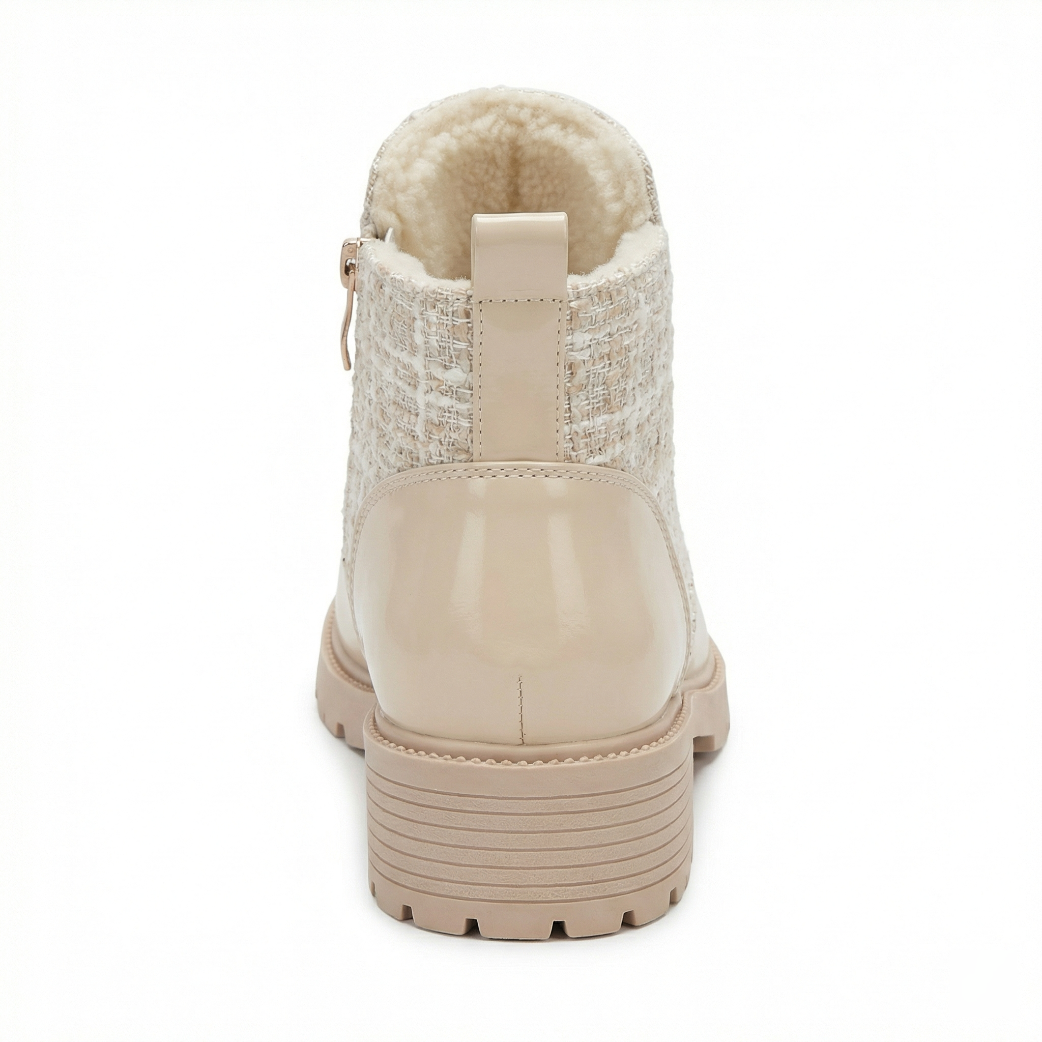 Schuhe Spitze niedriger Absatz Beige