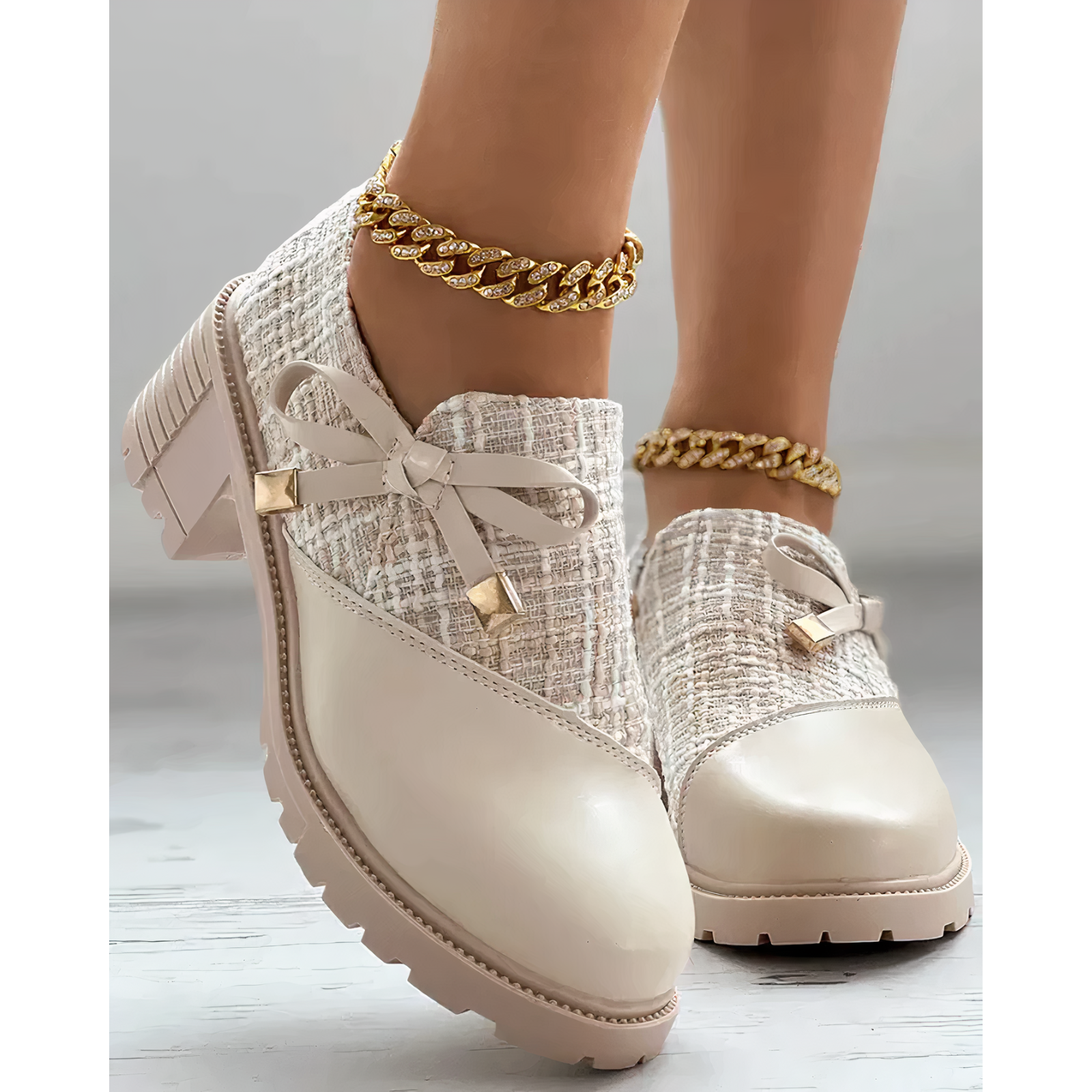 Schuhe Spitze niedriger Absatz elegant