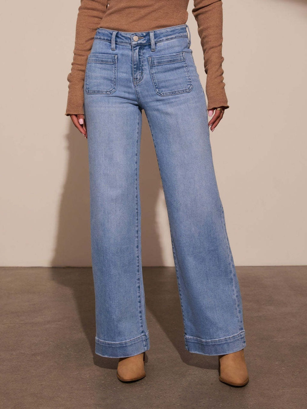 Baggy High-Waist Jeans im weiten Vintage-Schnitt