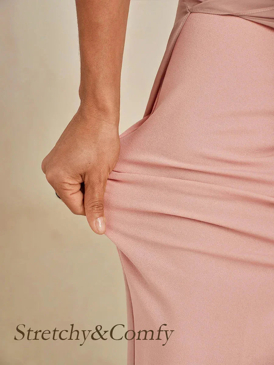 Wide Leg Chiffon Overlay Trousers