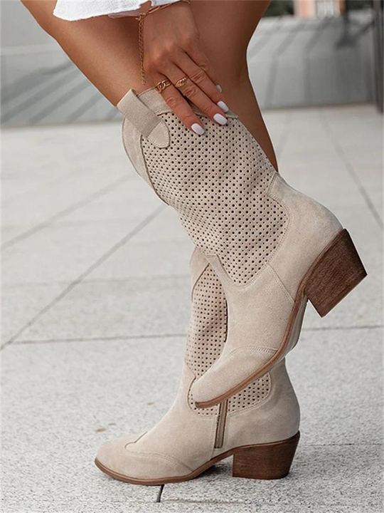 Cowboystiefel elegant Khaki