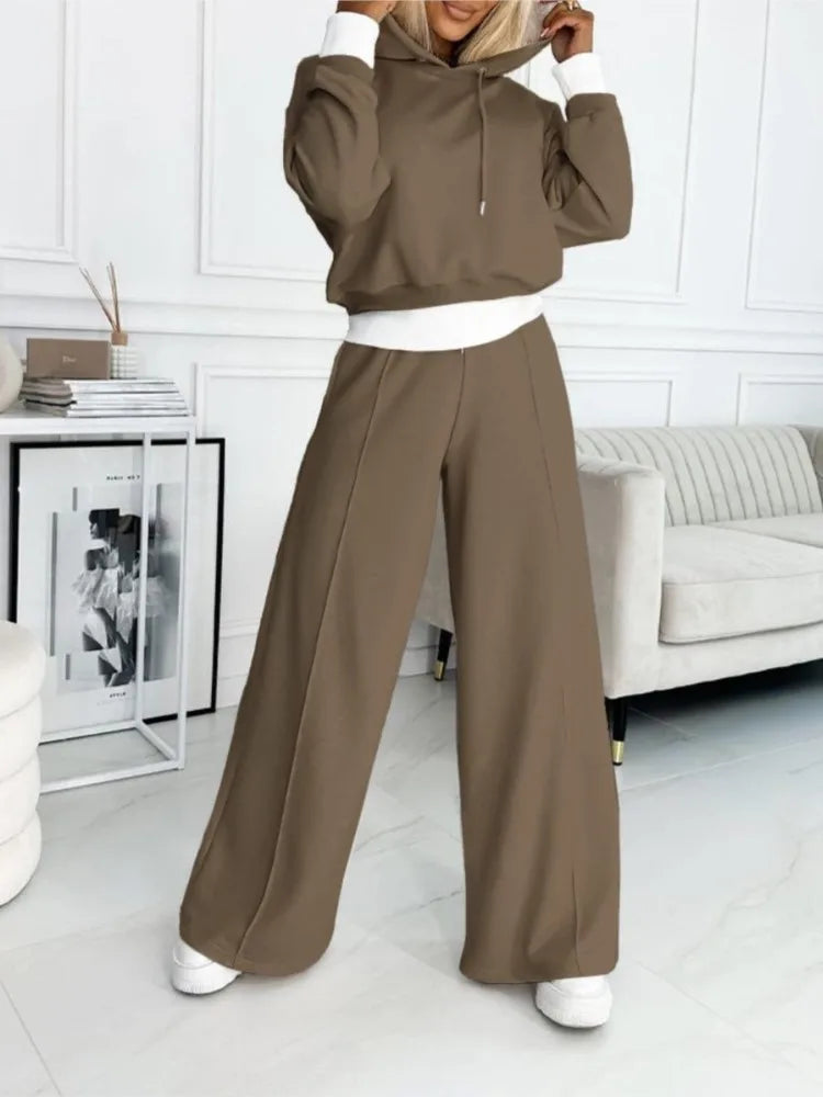 Zweiteiler Set Braun Oberteil und Hose
