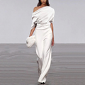 Jumpsuit One Shoulder Weiß