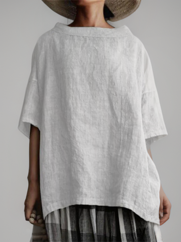 Tunika Oversized Vintage Weiß