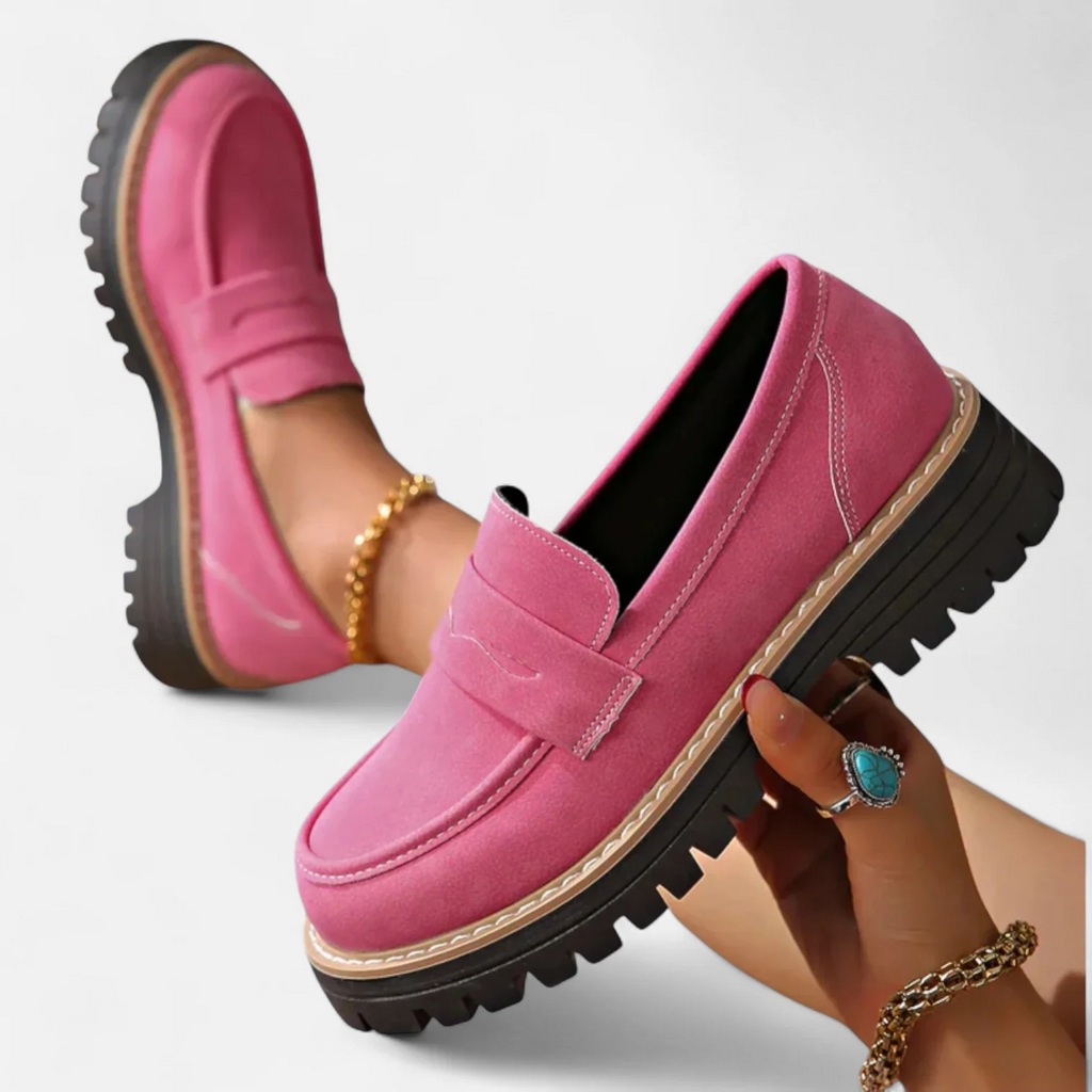Loafer Slipper Rosa mit Chunky-Sohle
