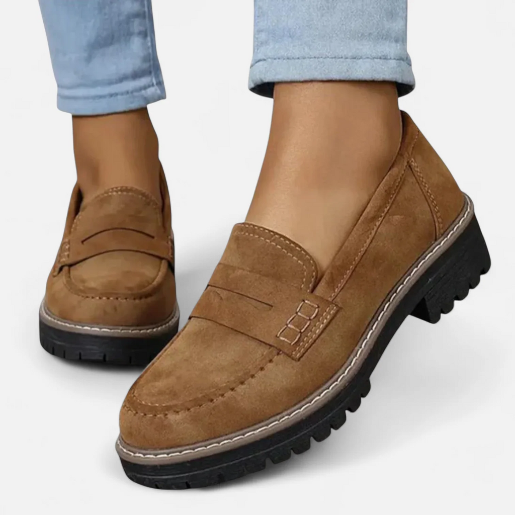 Loafer Slipper Braun mit Chunky-Sohle