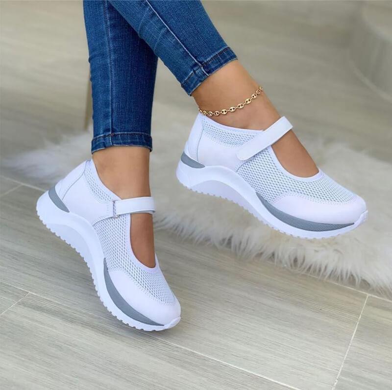 Schuhe orthopädisch Fußgewölbe Weiß