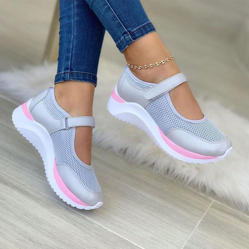 Schuhe orthopädisch Fußgewölbe Grau