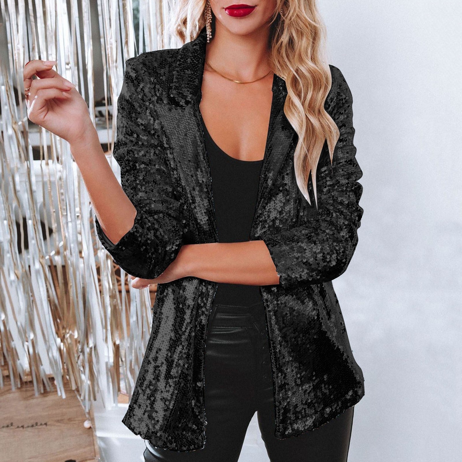 Funkelnder Pailletten Blazer für festliche Anlässe