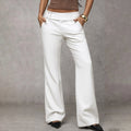 Wide-Leg High Waist Flared Trousers