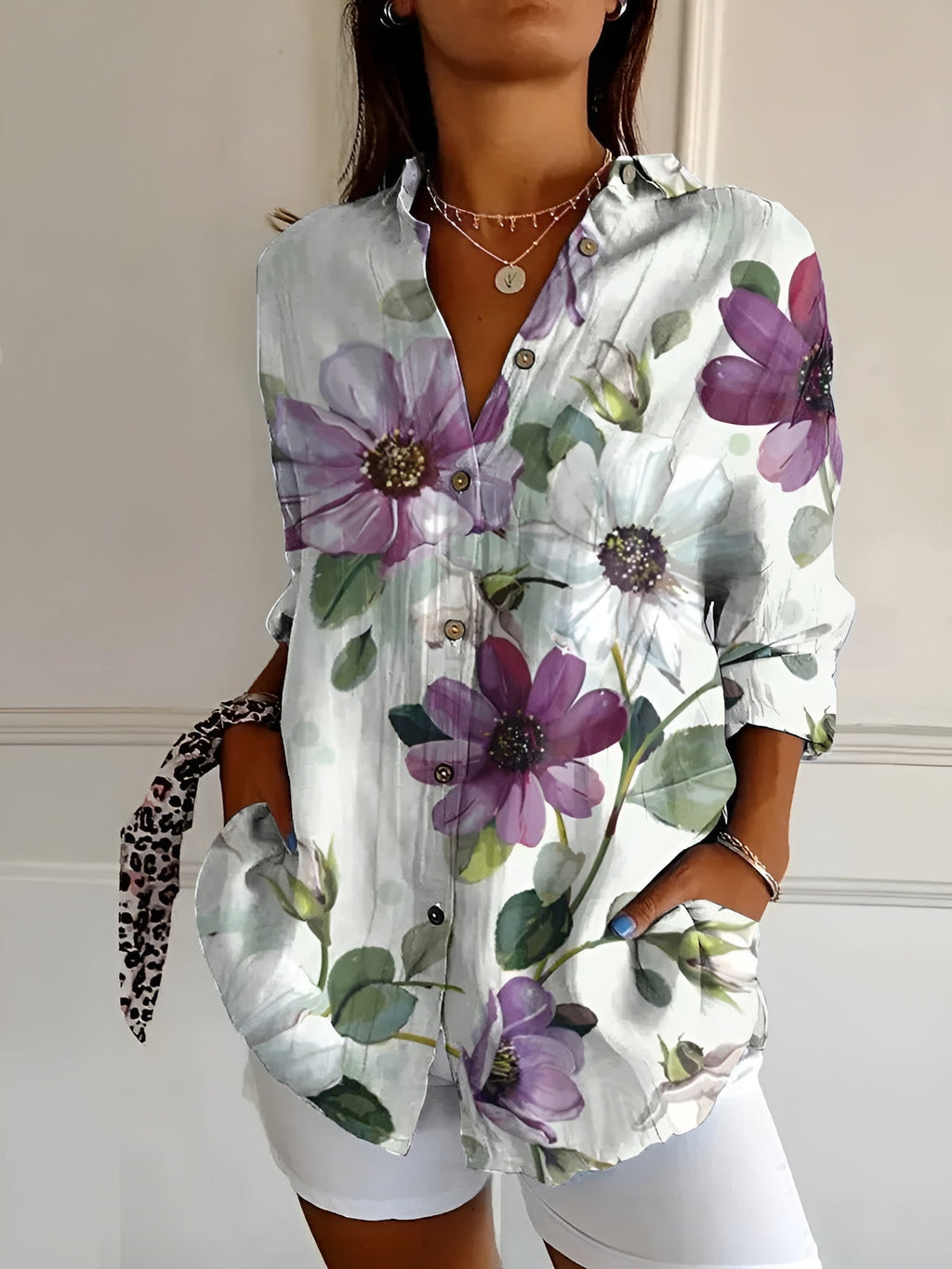 Printed Floral Blouse