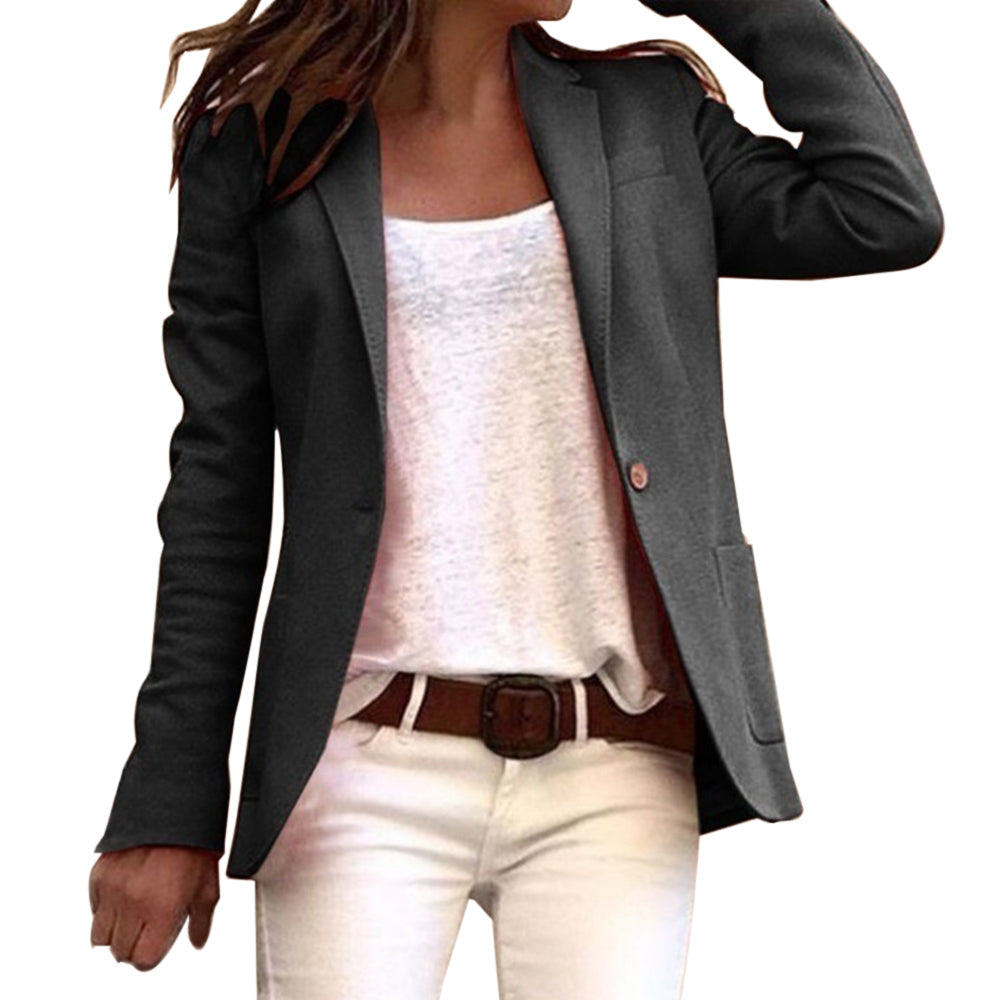 Eleganter Blazer mit Revers im Ein-Knopf-Design