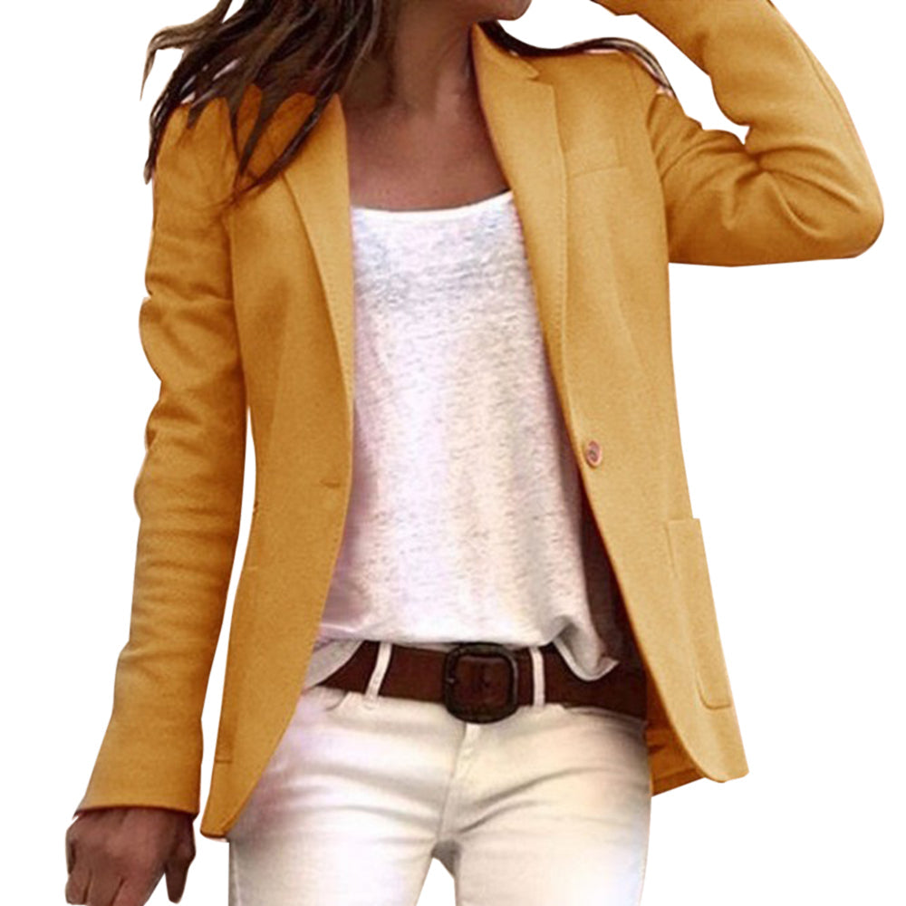 Eleganter Blazer mit Revers im Ein-Knopf-Design