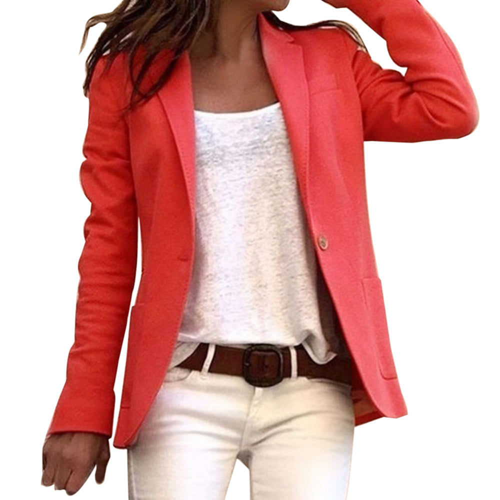 Eleganter Blazer mit Revers im Ein-Knopf-Design